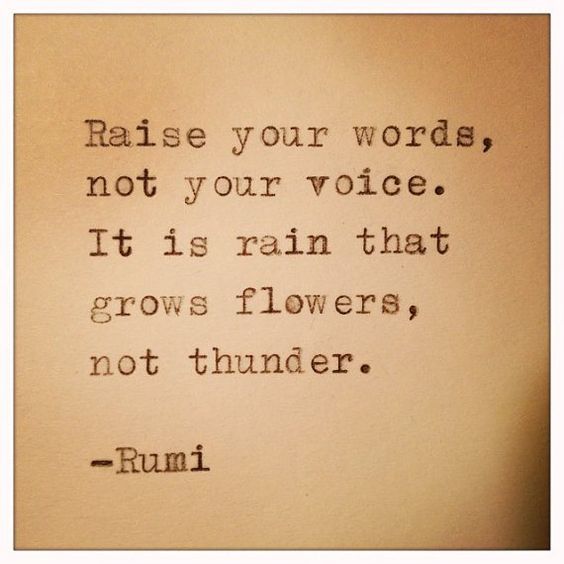 Raise your words